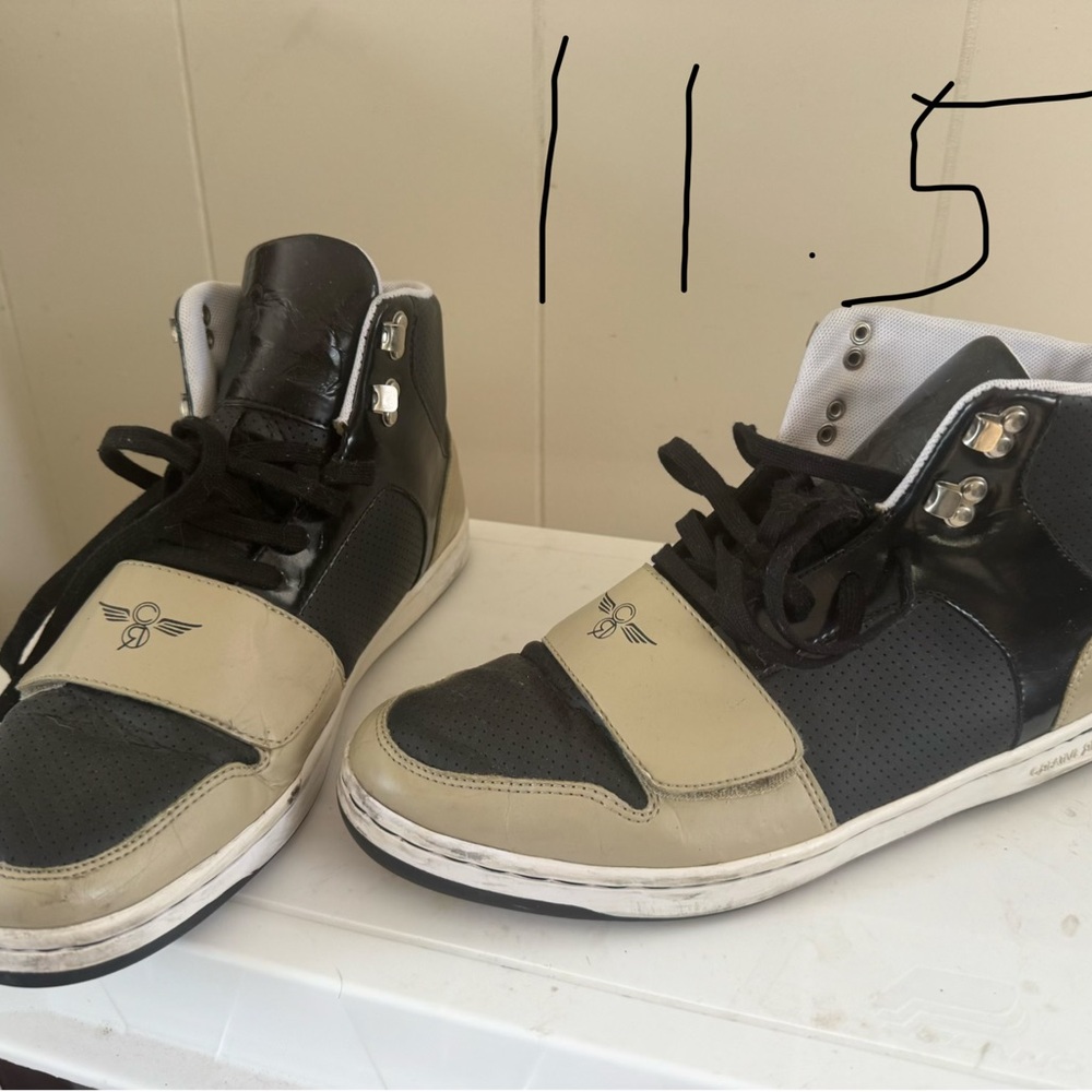 Creative Recreation Men's High-Top Sneakers in Black and Cream